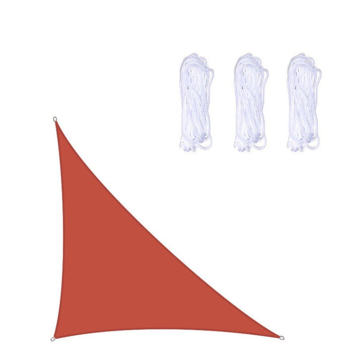 Lisslune | Triangular Outdoor Garden Sun Shade Sail waterproof Anti-UV Awning, Size: 4m x 4m x 5.7m (Red)