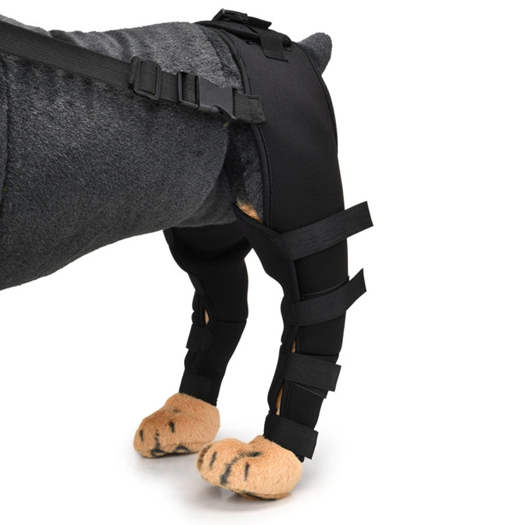 Pet Dog Leg Knee Protection Surgery Injury Cover, Size: XS(Black)