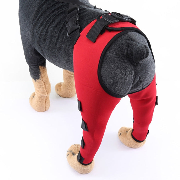 Dog leg knee protection surgical injury cover, size: XS(Red)