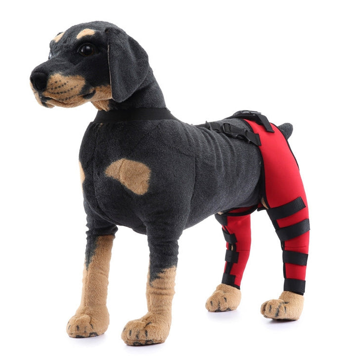 Pet Dog Leg Knee Protection Surgery Injury Protective Cover, Size: S(Red)