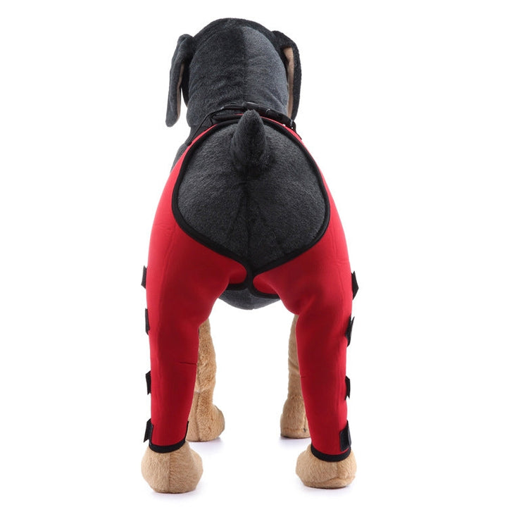 Pet Dog Leg Knee Protection Surgery Injury Protective Cover, Size: S(Red)