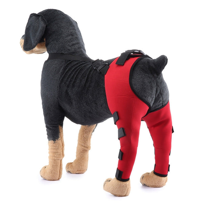 Pet Dog Leg Knee Protection Surgery Injury Protection Cover, Size: M(Red)
