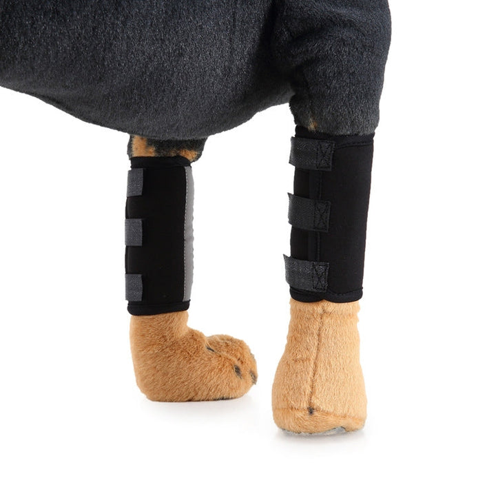 Pet Knee Protector Dog Surgery Injury Protection Cover, Size: S (Black Reflection)