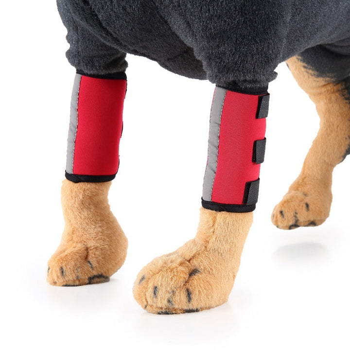 Slipper Knee Protection Dog Surgery Injury Protective Cover, Size: S (Red Reflection)
