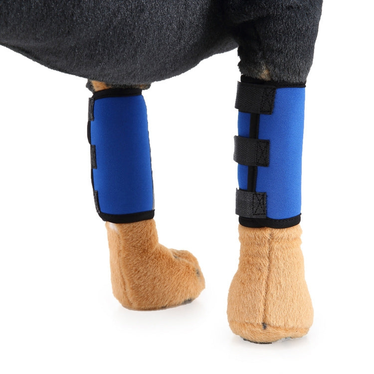 Pet knee protection dog surgery injury protective cover, size: S(Blue reflection)