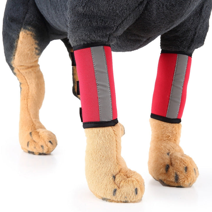 Pet Knee Protector Dog Surgery Injury Protection Blanket, Size: M (Red Reflection)
