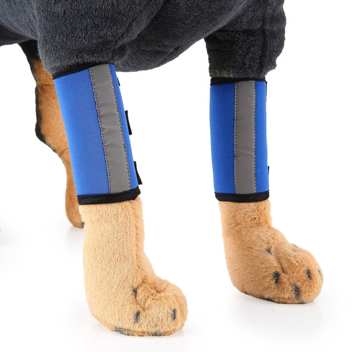 Pet Knee Protector Dog Surgery Injury Protective Cover, Size: M (Blue Reflection)