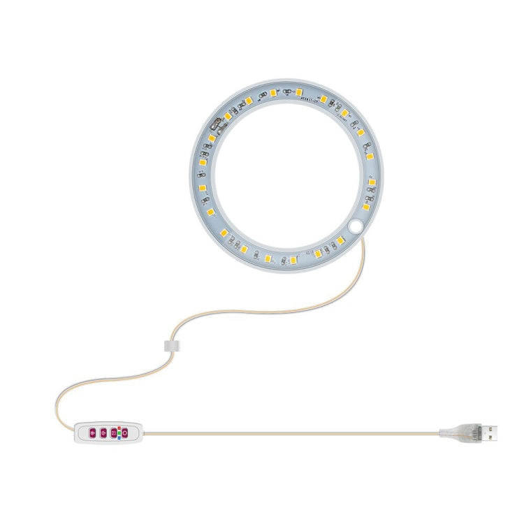 Lisslune | LED Plant Growth Lamp Full Spectrum Intelligent Timer Indoor Fill Light Ring Plant Lamp, Power: One Head (Sunshine)