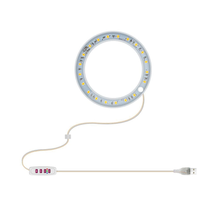 Lisslune | LED Plant Growth Lamp Full Spectrum Intelligent Timer Indoor Fill Light Ring Plant Lamp, Power: One Head (Sunshine)
