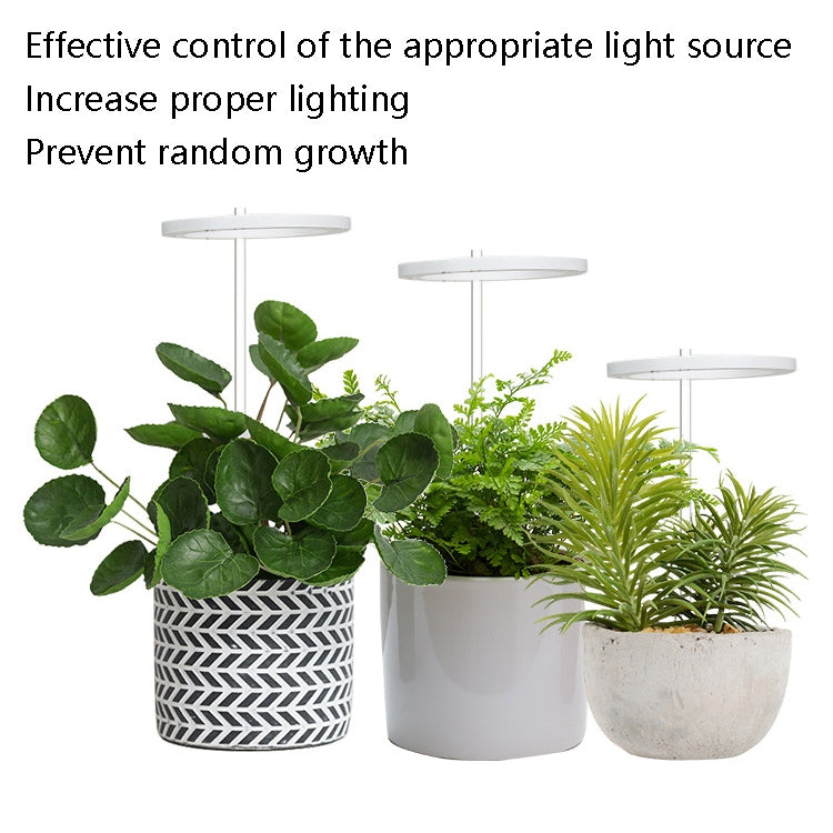 Lisslune | LED Plant Growth Lamp Full Spectrum Intelligent Timer Indoor Fill Light Ring Plant Lamp, Power: One Head (Sunshine)