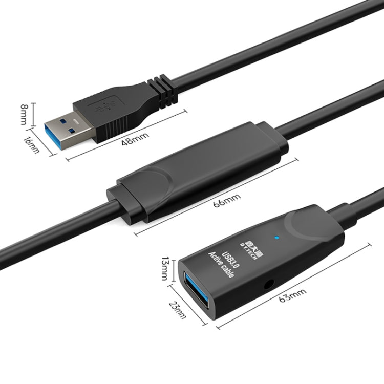 Lisslune | D.Y.TECH USB 3.0 Male To Female Extension Cable Double Shielded Chip Data Cable, Length: 10m