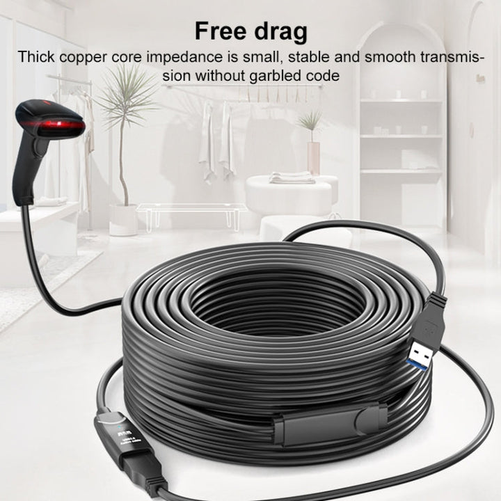 Lisslune | D.Y.TECH USB 3.0 Male To Female Extension Cable Double Shielded Chip Data Cable, Length: 10m