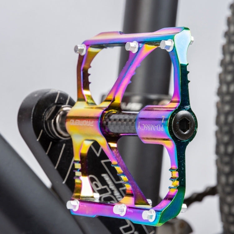 Lisslune | 1 Pair PROMEND Three Peilin Bearings Aluminum Alloy CNC Bicycle Colorful Pedals PD-M86CY