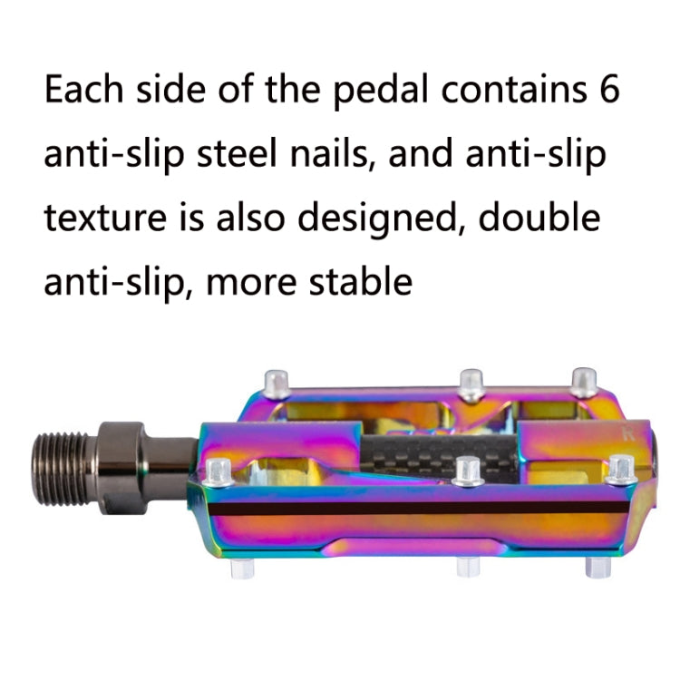 Lisslune | 1 Pair PROMEND Three Peilin Bearings Aluminum Alloy CNC Bicycle Colorful Pedals PD-M86CY