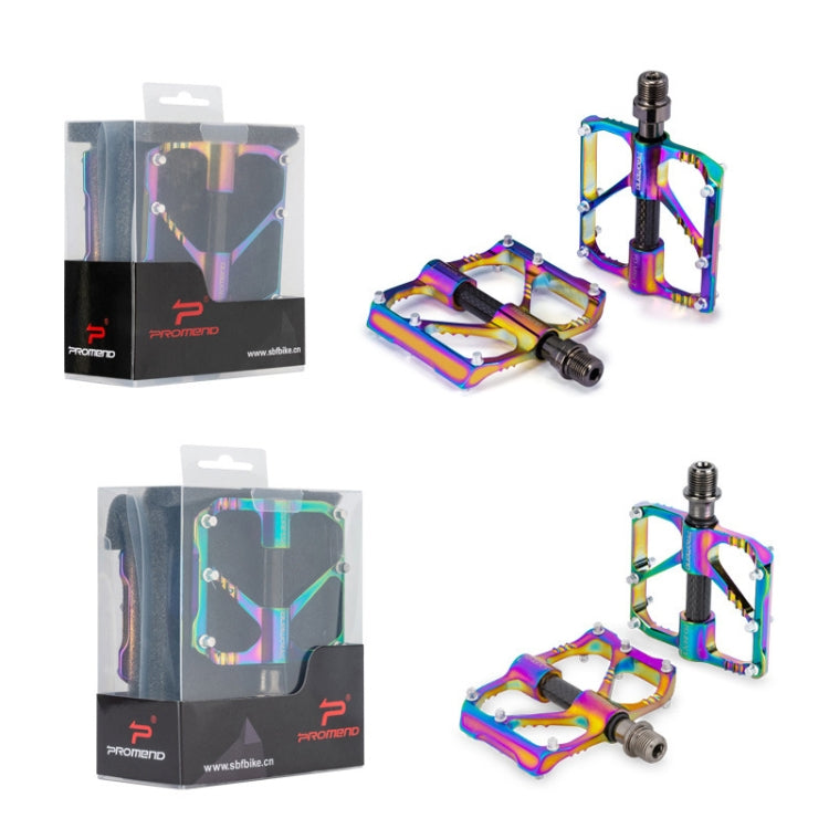 Lisslune | 1 Pair PROMEND Three Peilin Bearings Aluminum Alloy CNC Bicycle Colorful Pedals PD-M86CY