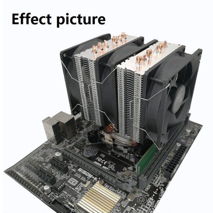 Lisslune | COOL STORM CT-4U-9cm Heat Pipe Dual-Tower CPU Cooler Copper Pipe 9 cm Fan for Intel/AMD Platform Specification: Aurora Single Fan 4 Wire
