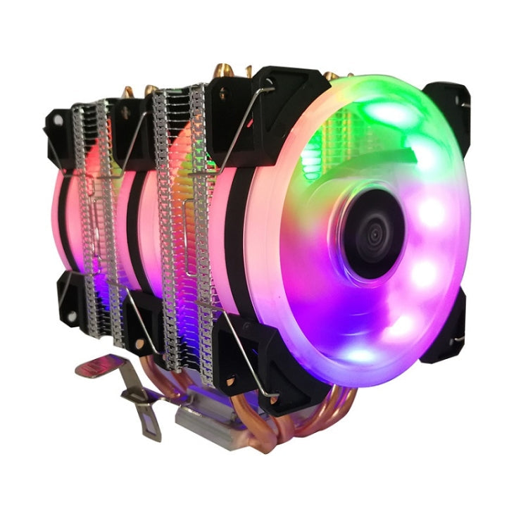 Lisslune | COOL STORM CT-4U-9cm Heat Pipe Dual-Tower CPU Cooler Copper Pipe 9 cm Fan for Intel/AMD Platform Specification: Aurora Three-Fan 3 Line