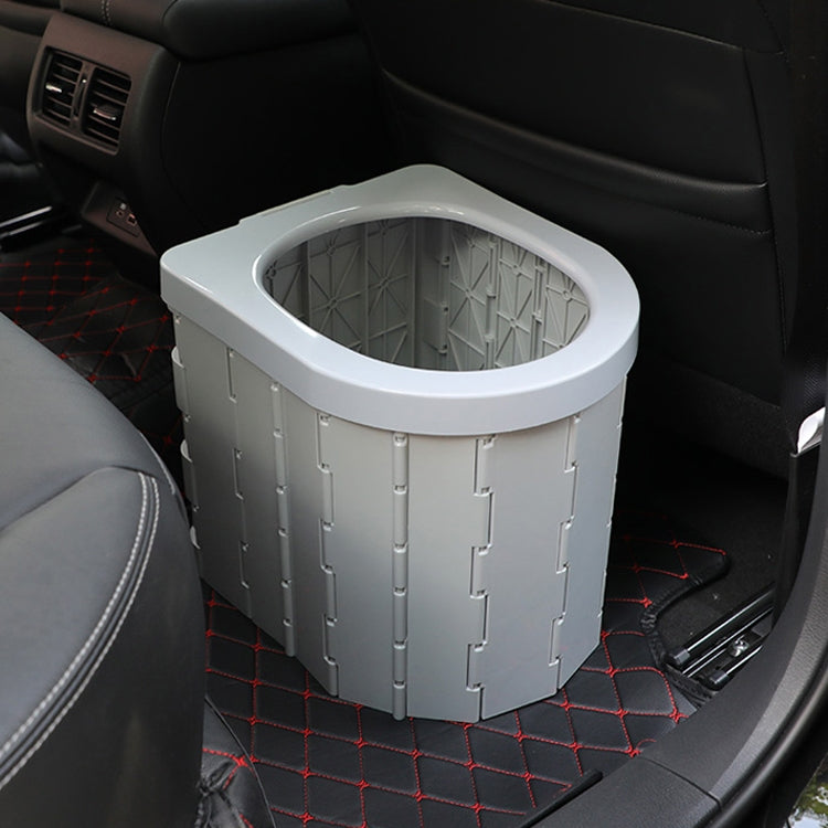 Lisslune | Auto-Toilet Integrated Portable Folding Toilet Self-Driving Tour Outdoor Camping Toilet (Light Grey)