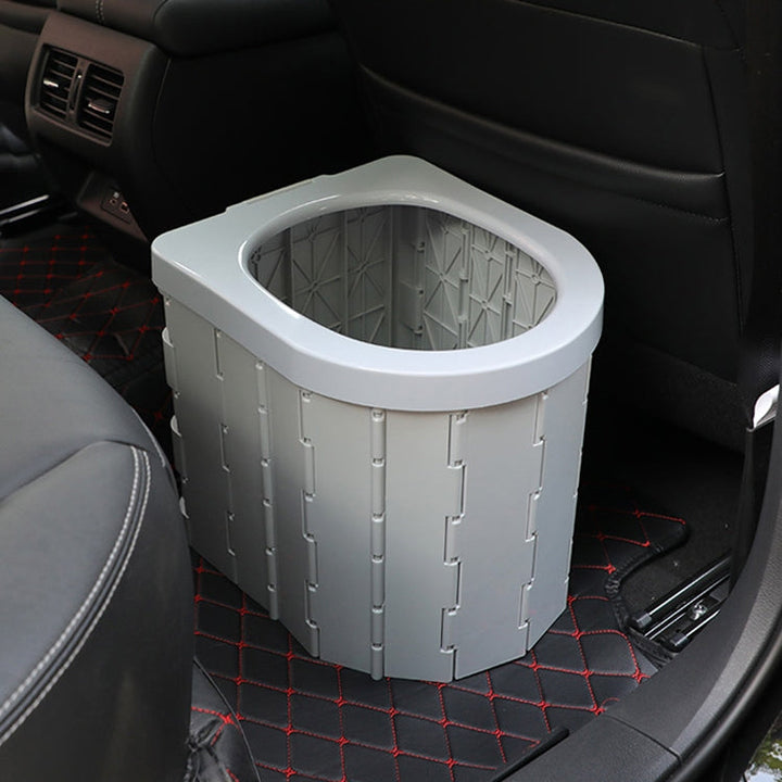 Lisslune | Auto-Toilet Integrated Portable Folding Toilet Self-Driving Tour Outdoor Camping Toilet (Light Grey)