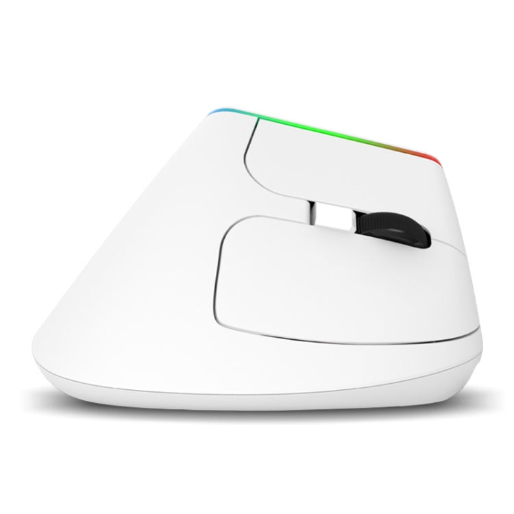 Lisslune | DELUX M618C 6 buttons 1600 DPI RGB vertical wireless Bluetooth dual-mode mouse (white)