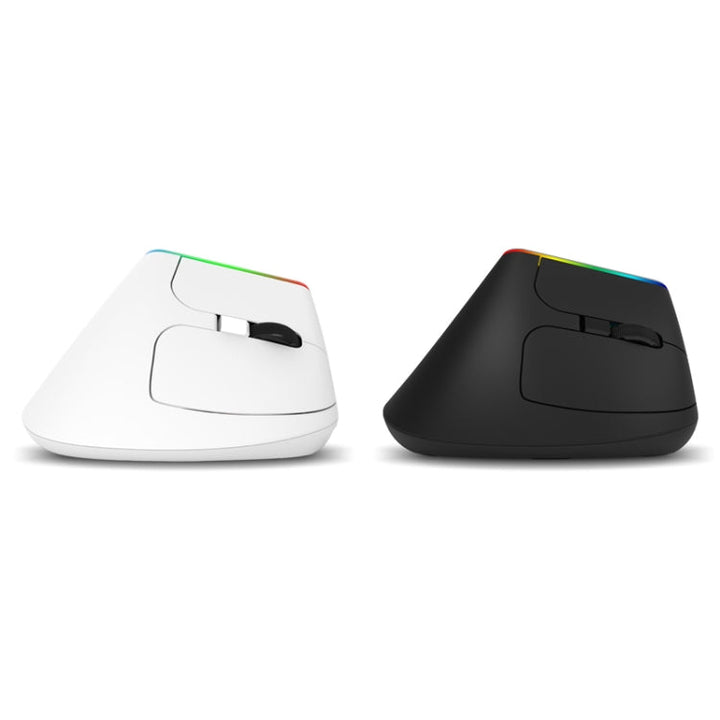 Lisslune | DELUX M618C 6 buttons 1600 DPI RGB vertical wireless Bluetooth dual-mode mouse (white)