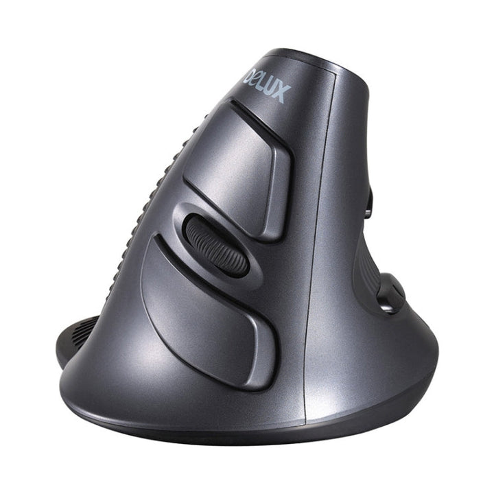Lisslune | DELUX M618 6-Button Vertical Scroll Ergonomic Wireless Mouse (Black)