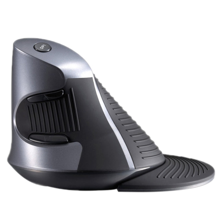 Lisslune | DELUX M618 6-Button Vertical Scroll Ergonomic Wireless Mouse (Black)