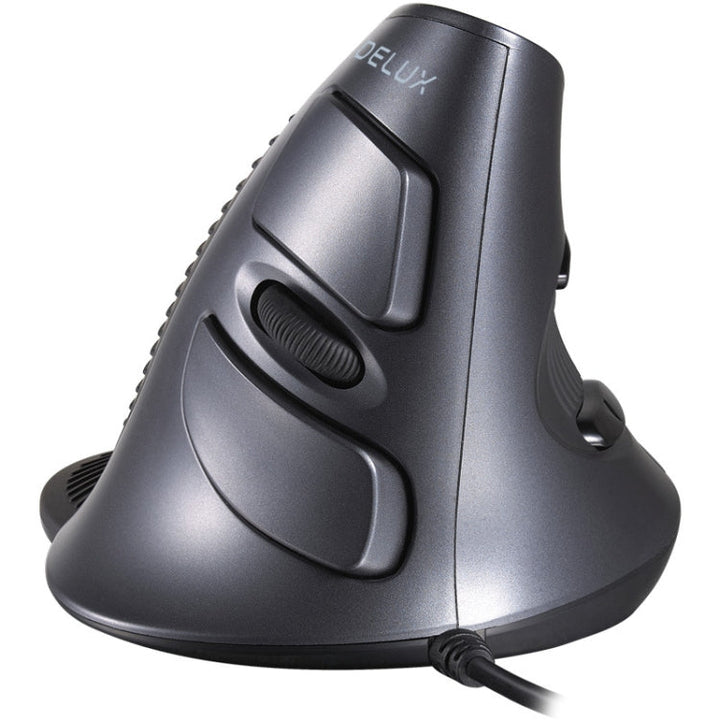 Lisslune | DELUX M618 6-Button Vertical Handheld Mouse Ergonomic Wired Mouse, Cable Length: 1.5m (Black)