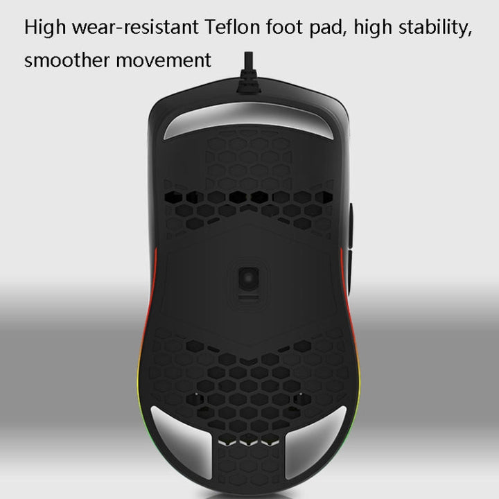 Lisslune | DELUX M700BU 7 Button Wired Gaming Mouse Desktop Wired Mouse, Style: 3389 (Support 16000DPI)