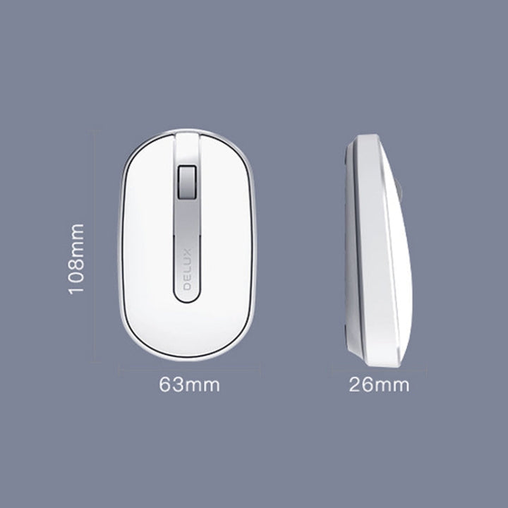 Lisslune | DELUX M326 4 Buttons Wireless Silent Mouse Portable Laptop Mouse
