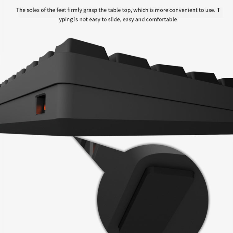 Lisslune | LEAVEN K28 61 Keys Gaming Office Computer RGB Wireless Bluetooth + Wired Dual-Mode Mechanical Keyboard, Cable Length: 1.5 m, Color: Teaxen (Pink)