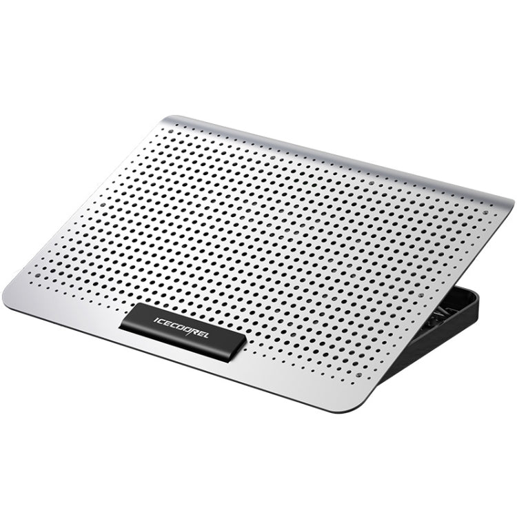 Lisslune | ICE COOREL Laptop Aluminum Alloy Radiator Fan Silent Notebook Cooling Stand, Color: Six-Fan Space Silver