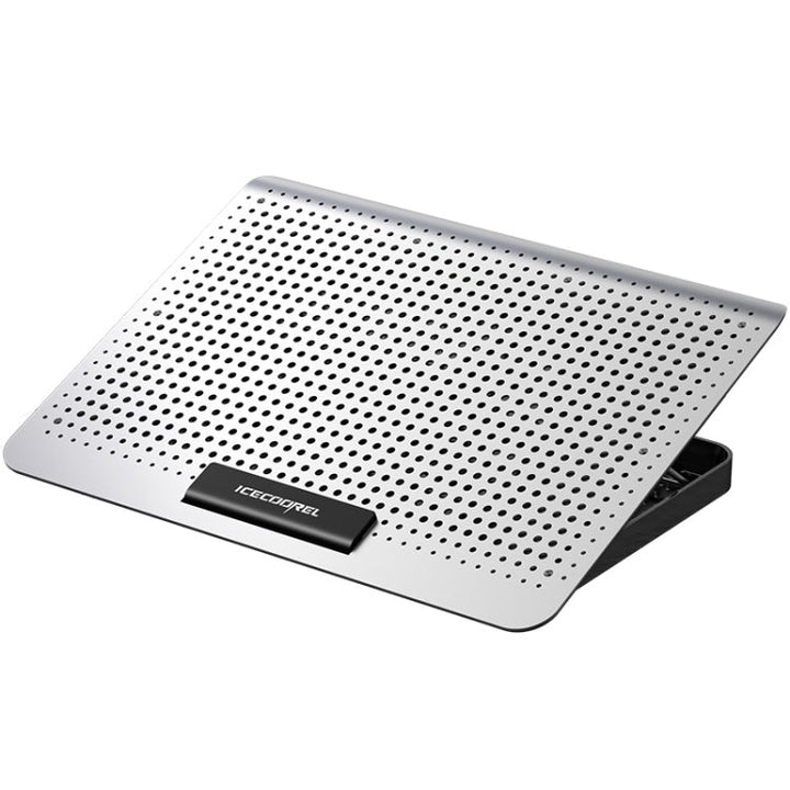 Lisslune | ICE COOREL Laptop Aluminum Alloy Radiator Fan Silent Notebook Cooling Stand, Color: Six-Fan Space Silver