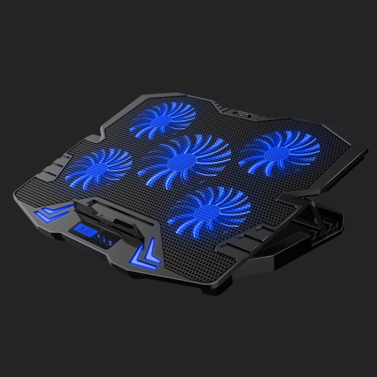 Lisslune | ICE COOREL K5 Laptop Cooler Computer Cooling Stand, Color: Touch Version (Black Blue)