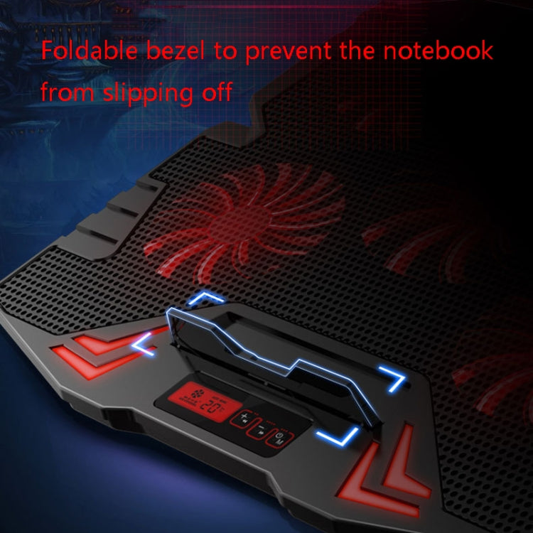 Lisslune | ICE COOREL K5 Laptop Cooler Computer Cooling Stand, Color: Touch Version (Black Blue)