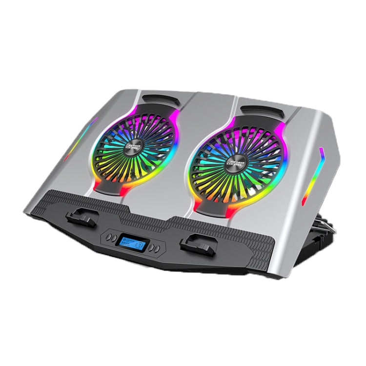 Lisslune | ICE COOREL USB Laptop Radiator Computer Silent Cooling Stand, Color: N9 Standard Version (Silver)