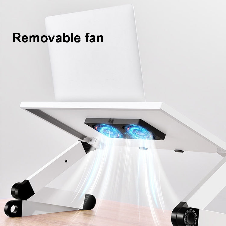 Lisslune | Oatsbasf Foldable Computer Desk Laptop Stand Folding Height Adjustment Storage Portable Frame, Style: L02 White