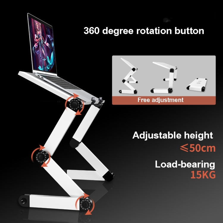 Lisslune | Oatsbasf Foldable Computer Desk Laptop Stand Folding Height Adjustment Storage Portable Frame, Style: L02 White