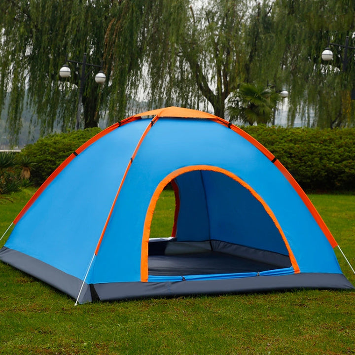 Lisslune | Outdoor Camping Beach Rainproof Sunproof Automatic Quick Setup Tent for 3-4 People (Blue)