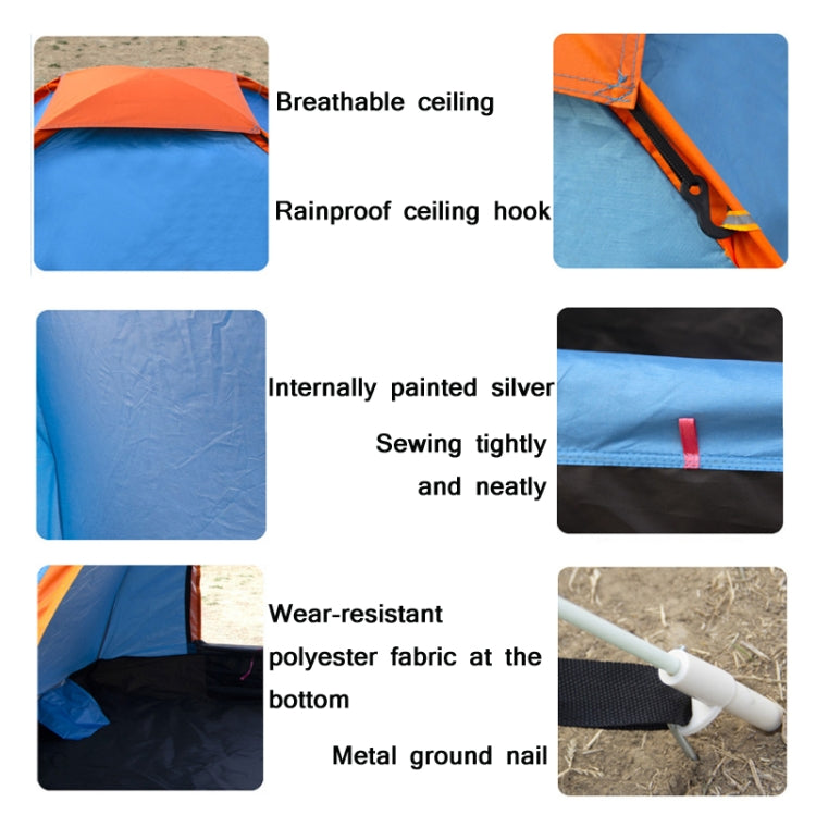 Lisslune | Outdoor Camping Beach Rainproof Sunproof Automatic Quick Setup Tent for 3-4 People (Blue)