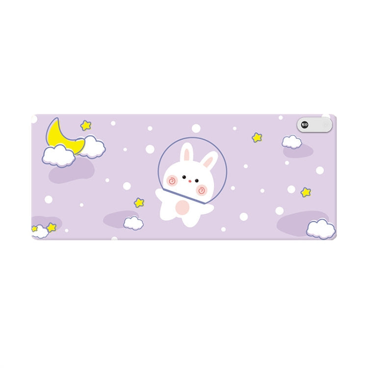 Lisslune | Intelligent Digital Display Timing Heating Mouse Pad Office Desk Electric Heating Mat, CN Plug, Style: Rabbit 80x33cm