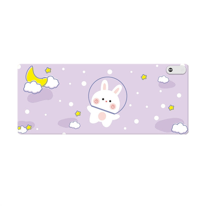 Lisslune | Intelligent Digital Display Timing Heating Mouse Pad Office Desk Electric Heating Mat, CN Plug, Style: Rabbit 80x33cm