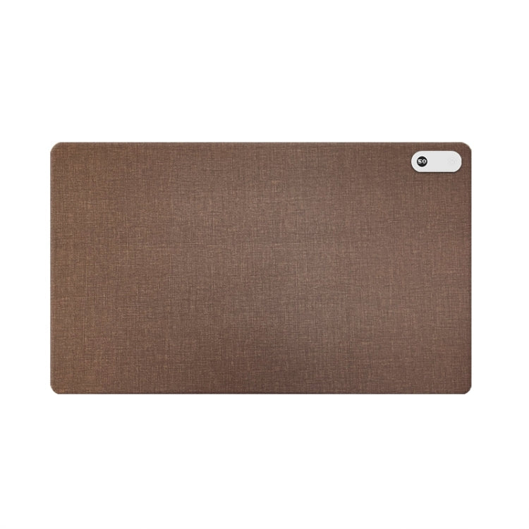 Lisslune | Intelligent digital display timing heating mat mouse pad office desk electric heating mat, CN plug, style: brown 60x36cm