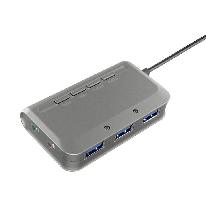 Lisslune | MB-103 USB 3.1 Three-Port Drive-Free HUB + 7.1 Voice Distorter Sound Card High-Speed Docking Station, PS5 Voice Distorter Sound Card Compatible with PS4 Headset, Cable Length: 1.2m(1 to 3)