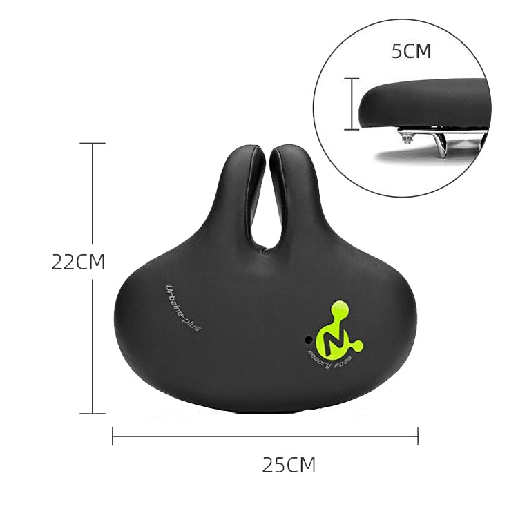 Lisslune | Bike No Nasal Seat Mountain Bike Saddle Comfortable Shock Absorption Bicycle Outdoor Bicycle Accessories Saddle (Black)