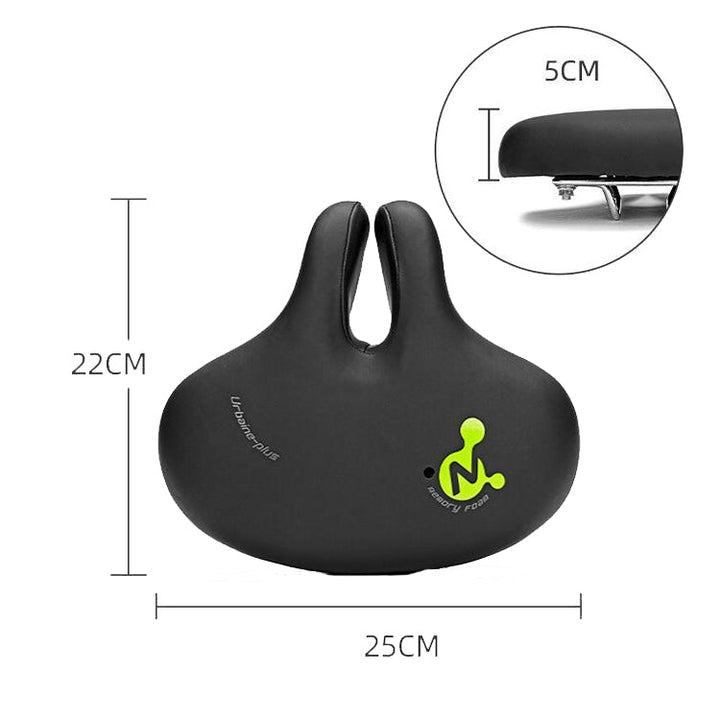 Lisslune | Bike No Nasal Seat Mountain Bike Saddle Comfortable Shock Absorption Bicycle Outdoor Bicycle Accessories Saddle (Black)
