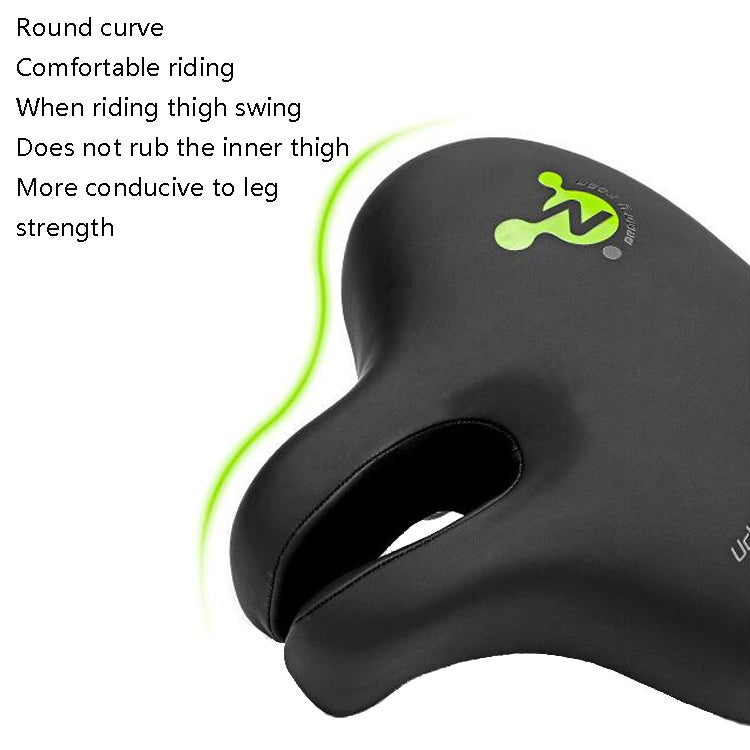 Lisslune | Bike No Nasal Seat Mountain Bike Saddle Comfortable Shock Absorption Bicycle Outdoor Bicycle Accessories Saddle (Black)