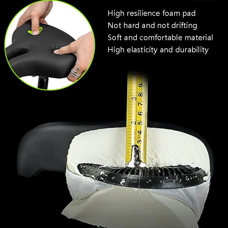Lisslune | Bike No Nasal Seat Mountain Bike Saddle Comfortable Shock Absorption Bicycle Outdoor Bicycle Accessories Saddle (Black)