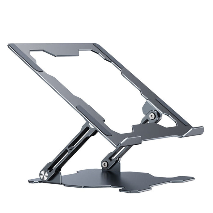 Lisslune | Integrated foldable laptop stand hollow heat dissipation flat desktop stand (Dark Gray)