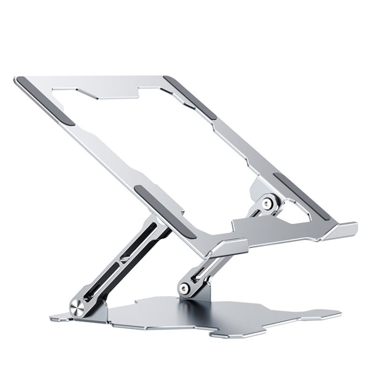 Lisslune | Integrated foldable laptop stand hollow heat-dissipating flat desktop stand (Moon Silver)
